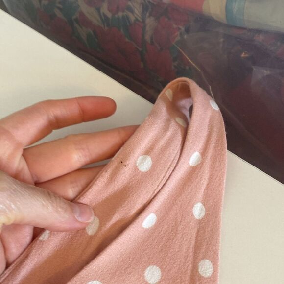 AFRM Pastel Pink Polka Dot Tiered Wrap Maxi Dress Size Small - Picture 12 of 14